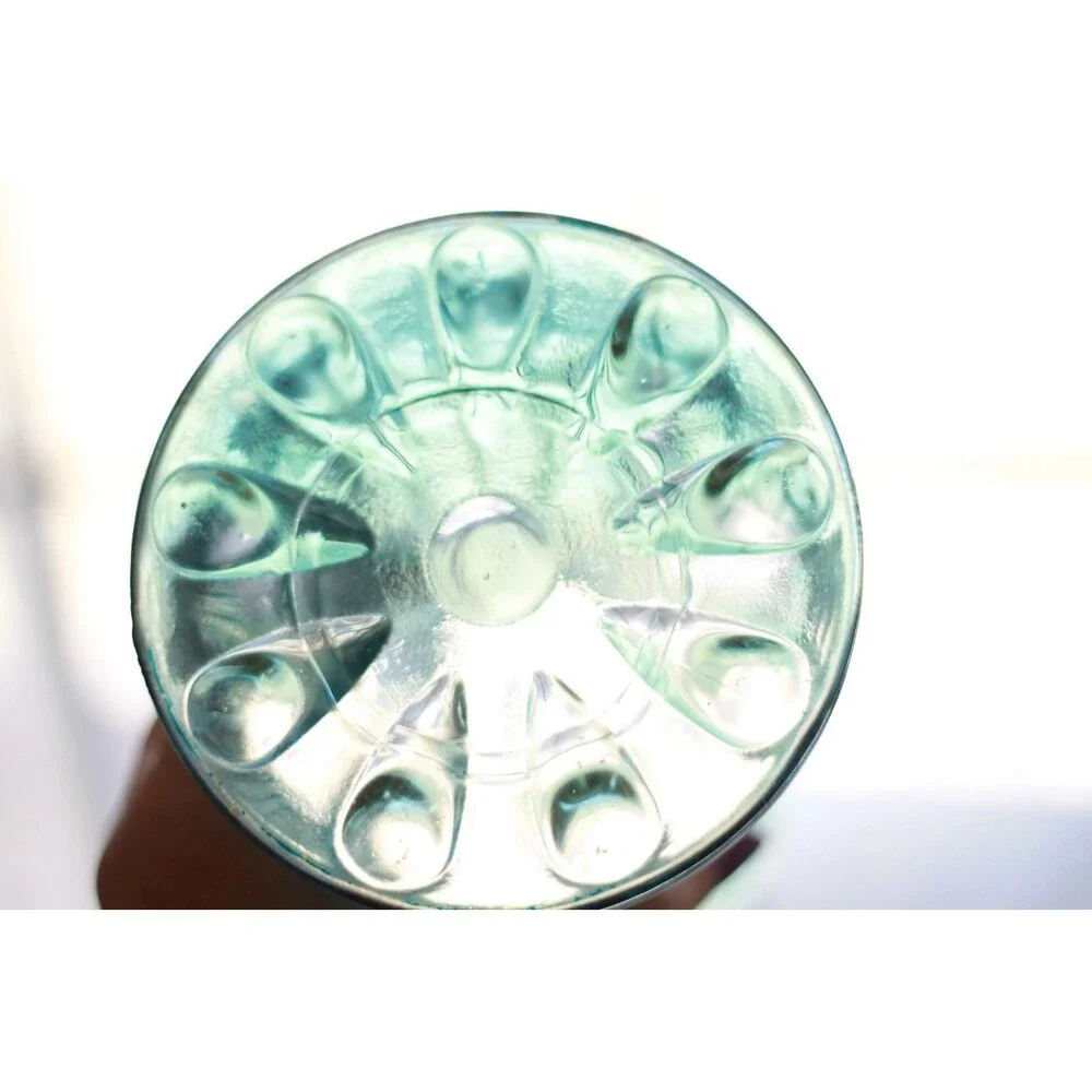 Blue Teal Glass Vase